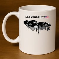 Formula Racing Car Las Vegas Circuit Usa 11oz C Handle Ceramic Mug