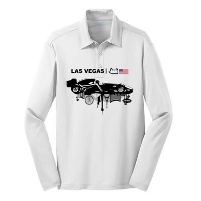 Formula Racing Car Las Vegas Circuit Usa Silk Touch Performance Long Sleeve Polo