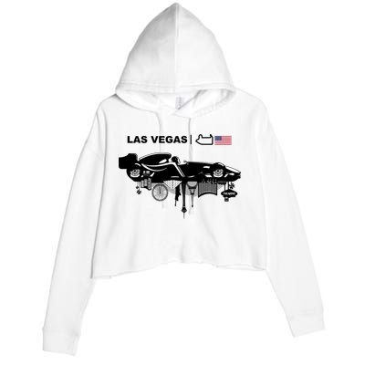 Formula Racing Car Las Vegas Circuit Usa Crop Fleece Hoodie