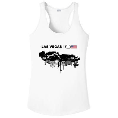 Formula Racing Car Las Vegas Circuit Usa Ladies PosiCharge Competitor Racerback Tank