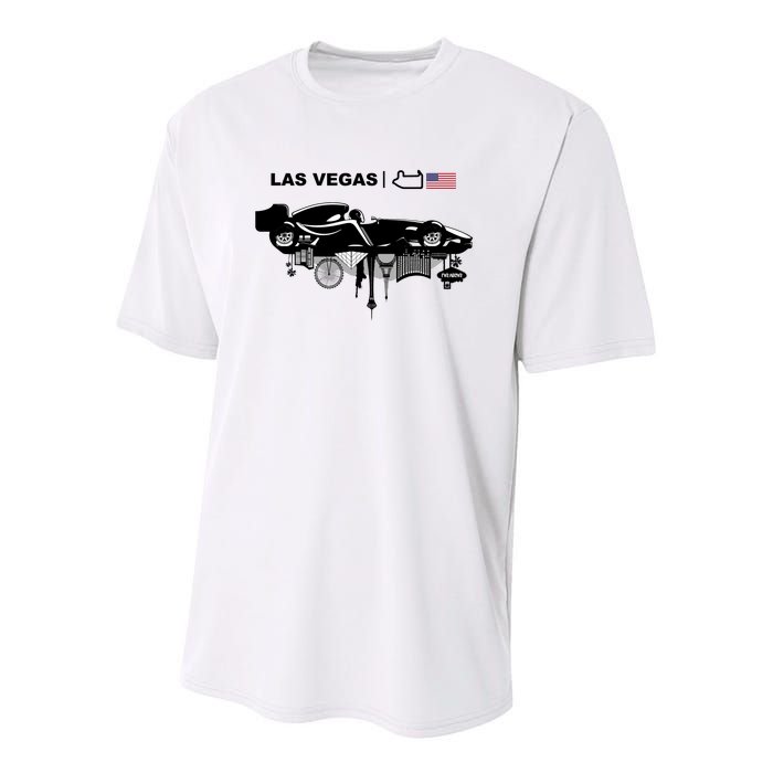 Formula Racing Car Las Vegas Circuit Usa Youth Performance Sprint T-Shirt