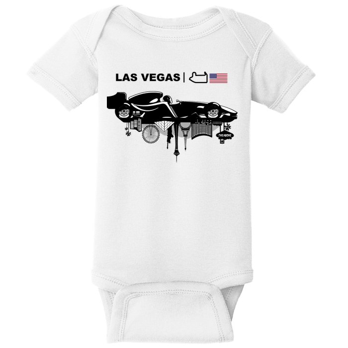 Formula Racing Car Las Vegas Circuit Usa Baby Bodysuit