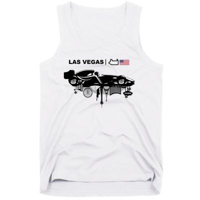 Formula Racing Car Las Vegas Circuit Usa Tank Top