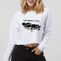 Formula Racing Car Las Vegas Circuit Usa Cropped Pullover Crew