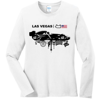 Formula Racing Car Las Vegas Circuit Usa Ladies Long Sleeve Shirt