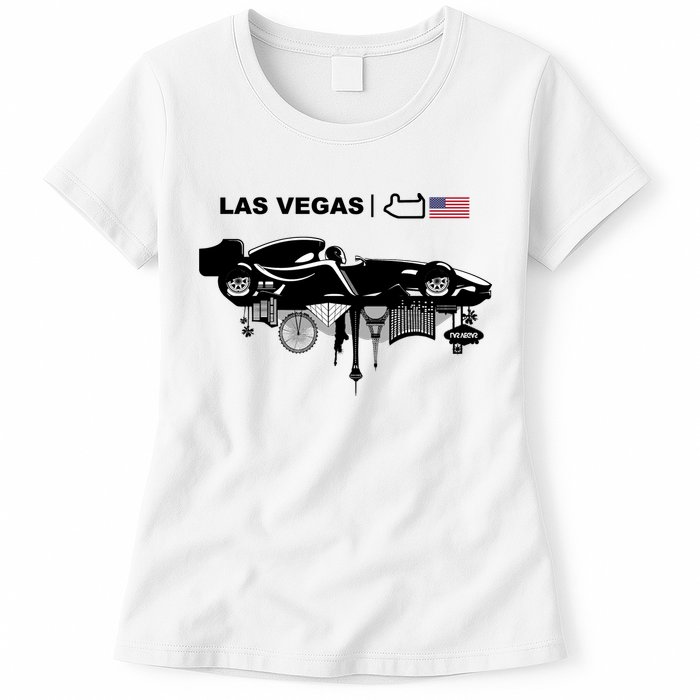 Formula Racing Car Las Vegas Circuit Usa Womens T-Shirt