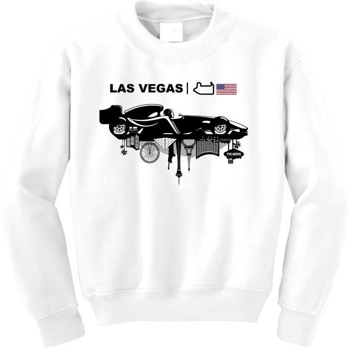 Formula Racing Car Las Vegas Circuit Usa Kids Sweatshirt