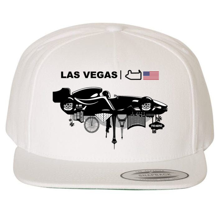 Formula Racing Car Las Vegas Circuit Usa Wool Snapback Cap