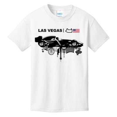 Formula Racing Car Las Vegas Circuit Usa Kids T-Shirt