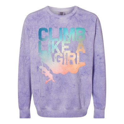 Funny Rock Climbing Rock Climber Colorblast Crewneck Sweatshirt