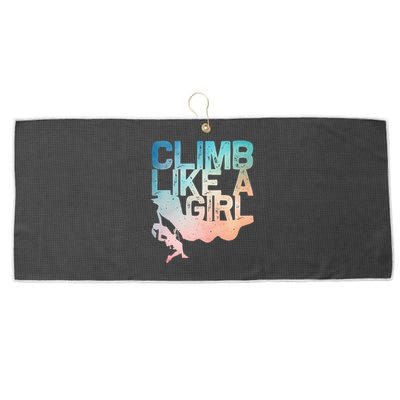 Funny Rock Climbing Rock Climber Large Microfiber Waffle Golf Towel