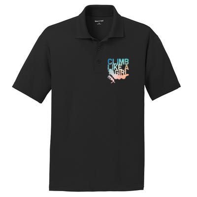 Funny Rock Climbing Rock Climber PosiCharge RacerMesh Polo