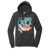 Funny Rock Climbing Rock Climber Women's Pullover Hoodie