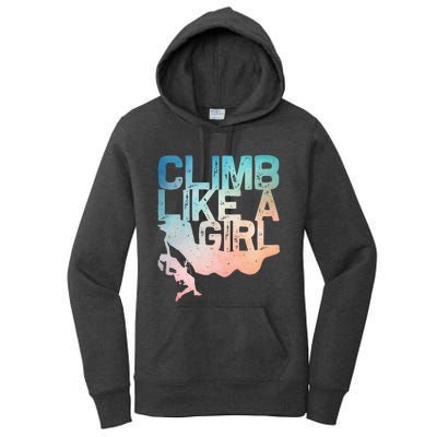 Funny Rock Climbing Rock Climber Women's Pullover Hoodie