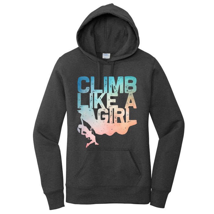 Funny Rock Climbing Rock Climber Women's Pullover Hoodie