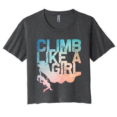 Funny Rock Climbing Rock Climber Women's Crop Top Tee