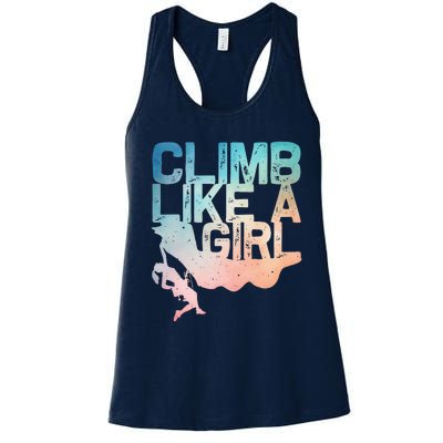 Funny Rock Climbing Rock Climber Women's Racerback Tank