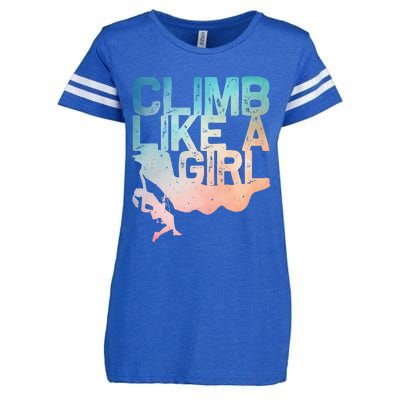 Funny Rock Climbing Rock Climber Enza Ladies Jersey Football T-Shirt