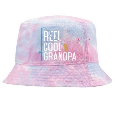 Fishing Reel Cool Grandpa Father’S Day Gift For Fisher Cute Gift Tie-Dyed Bucket Hat