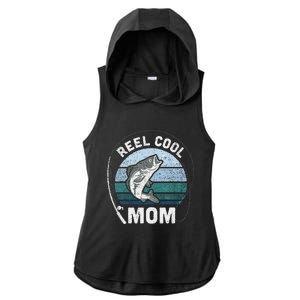 Funny Reel Cool Mom Fishing Mothers Day Ladies PosiCharge Tri-Blend Wicking Draft Hoodie Tank