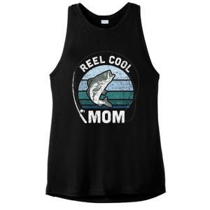 Funny Reel Cool Mom Fishing Mothers Day Ladies PosiCharge Tri-Blend Wicking Tank