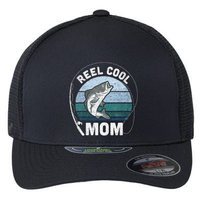 Funny Reel Cool Mom Fishing Mothers Day Flexfit Unipanel Trucker Cap