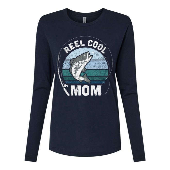 Funny Reel Cool Mom Fishing Mothers Day Womens Cotton Relaxed Long Sleeve T-Shirt