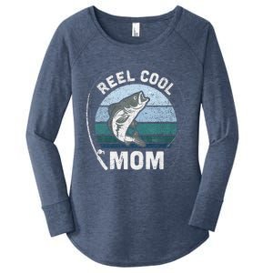 Funny Reel Cool Mom Fishing Mothers Day Women's Perfect Tri Tunic Long Sleeve Shirt