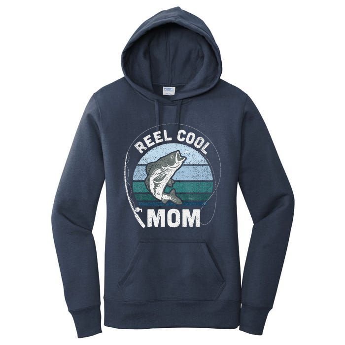 Funny Reel Cool Mom Fishing Mothers Day Women's Pullover Hoodie