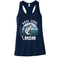 Funny Reel Cool Mom Fishing Mothers Day Women's Racerback Tank