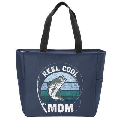 Funny Reel Cool Mom Fishing Mothers Day Zip Tote Bag