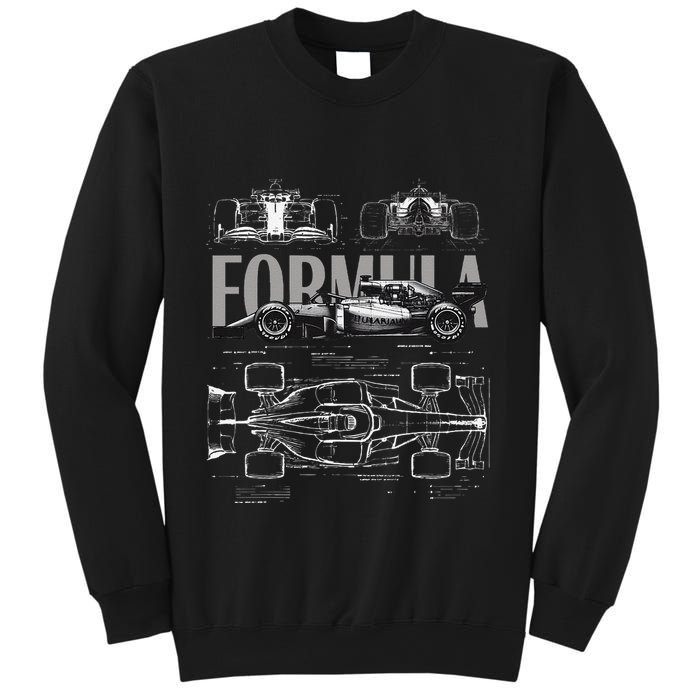 Formula Racing Car Silhouette Mechanical Engineering Design Sweatshirt