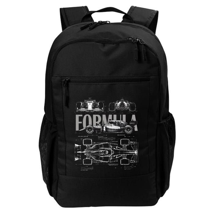 Formula Racing Car Silhouette Mechanical Engineering Design Backpack