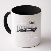 Formula Racing Car Silhouette Mechanical Engineering Design Mug