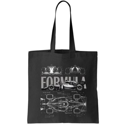 Formula Racing Car Silhouette Mechanical Engineering Design Bag