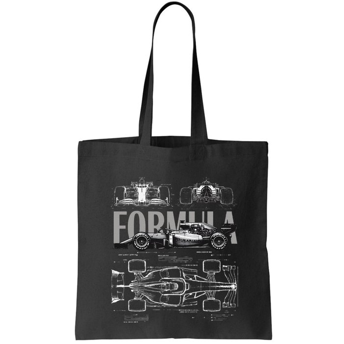 Formula Racing Car Silhouette Mechanical Engineering Design Bag