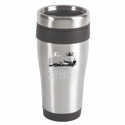 Formula Racing Car Silhouette Mechanical Engineering Design 16oz Travel Tumbler