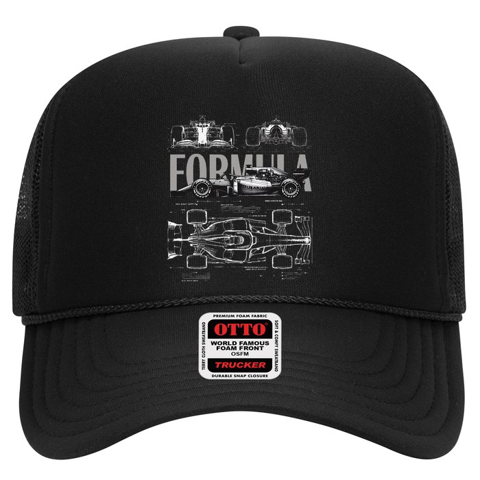 Formula Racing Car Silhouette Mechanical Engineering Design Hat