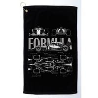 Formula Racing Car Silhouette Mechanical Engineering Design Golf Towel