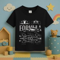 Formula Racing Car Silhouette Mechanical Engineering Design Toddler T-Shirt