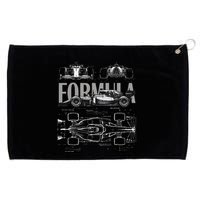 Formula Racing Car Silhouette Mechanical Engineering Design Grommeted Golf Towel