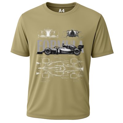 Formula Racing Car Silhouette Mechanical Engineering Design Performance Shirt