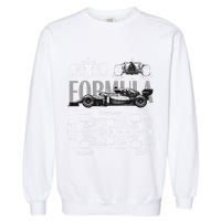 Formula Racing Car Silhouette Mechanical Engineering Design Garment-Dyed Sweatshirt