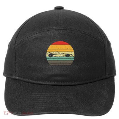 Formula Race Car Sunset Retro Driver Racing Fans Racer Gift 7-Panel Snapback Hat