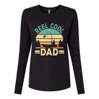 Funny Reel Cool Dad Fishing Fisherman Daddy Fathers Day Womens Cotton Relaxed Long Sleeve T-Shirt