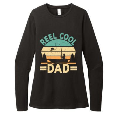 Funny Reel Cool Dad Fishing Fisherman Daddy Fathers Day Womens CVC Long Sleeve Shirt