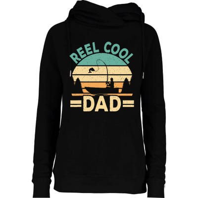 Funny Reel Cool Dad Fishing Fisherman Daddy Fathers Day Womens Funnel Neck Pullover Hood