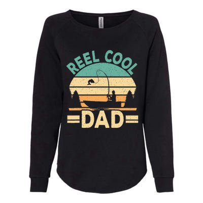 Funny Reel Cool Dad Fishing Fisherman Daddy Fathers Day Womens California Wash Sweatshirt