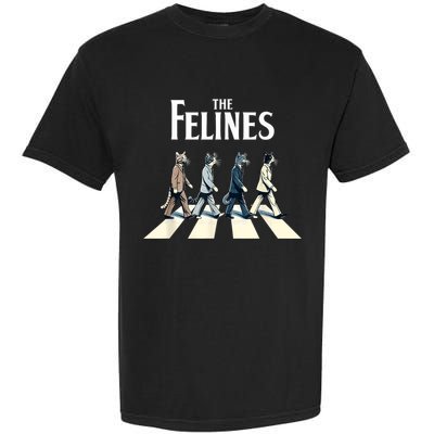 Felines Retro Cat Rock Music Gift Funny Cat Garment-Dyed Heavyweight T-Shirt