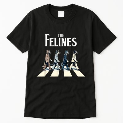 Felines Retro Cat Rock Music Gift Funny Cat Tall T-Shirt